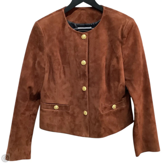 Jacket Leather By Cma In Brown, Size: S