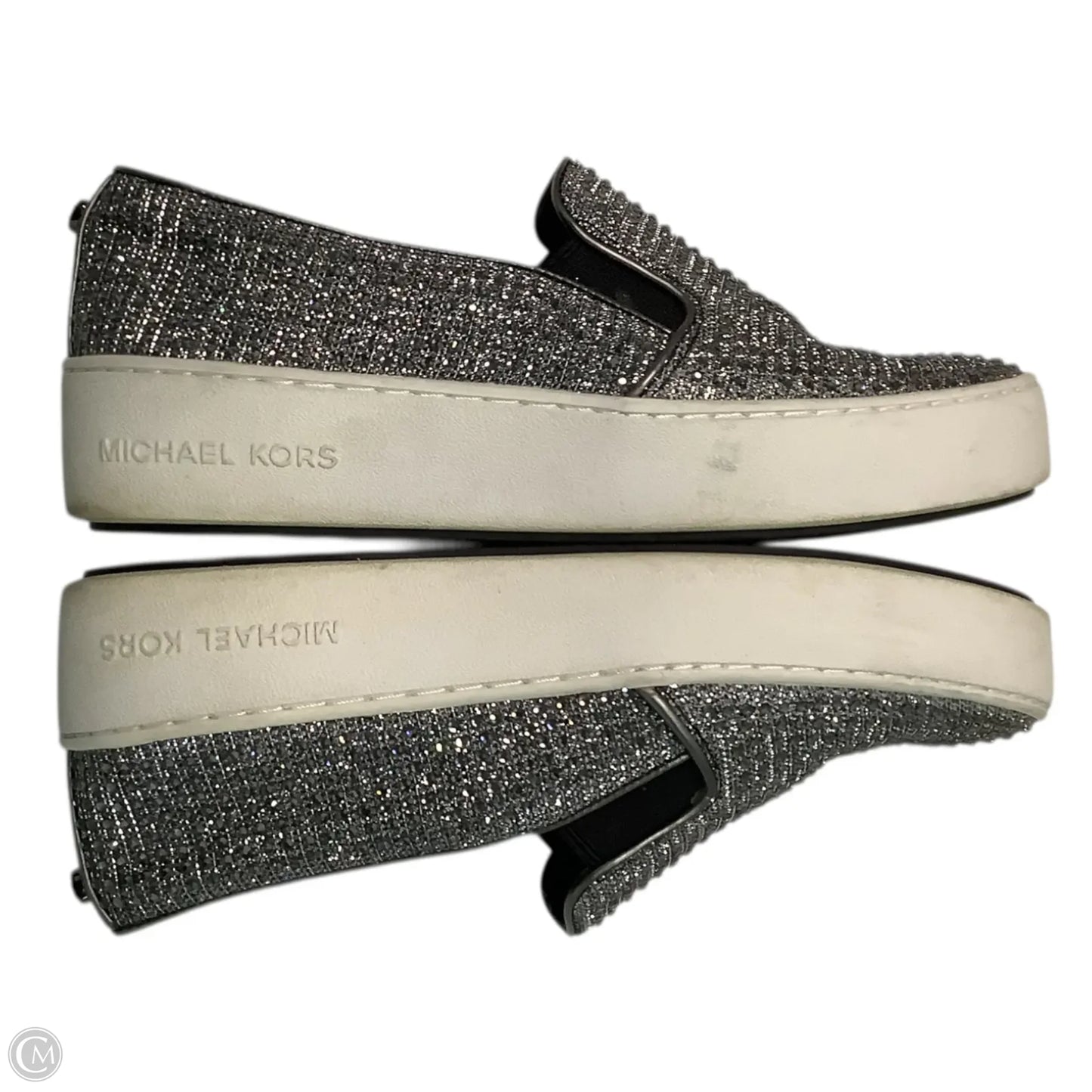 Shoes Sneakers By Michael By Michael Kors In Silver, Size: 6.5