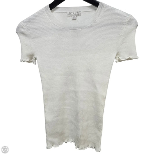 Top Short Sleeve By J. Crew In White, Size: Xxs