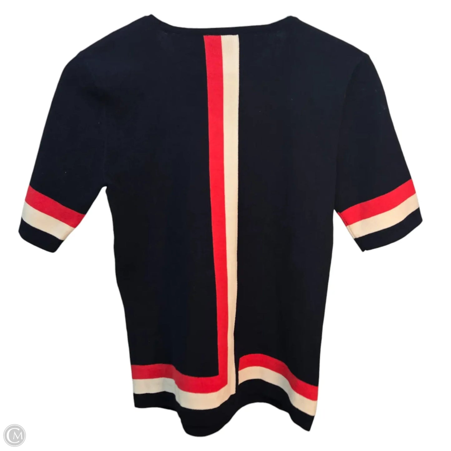 Top Short Sleeve By Cabi In Navy, Size: M