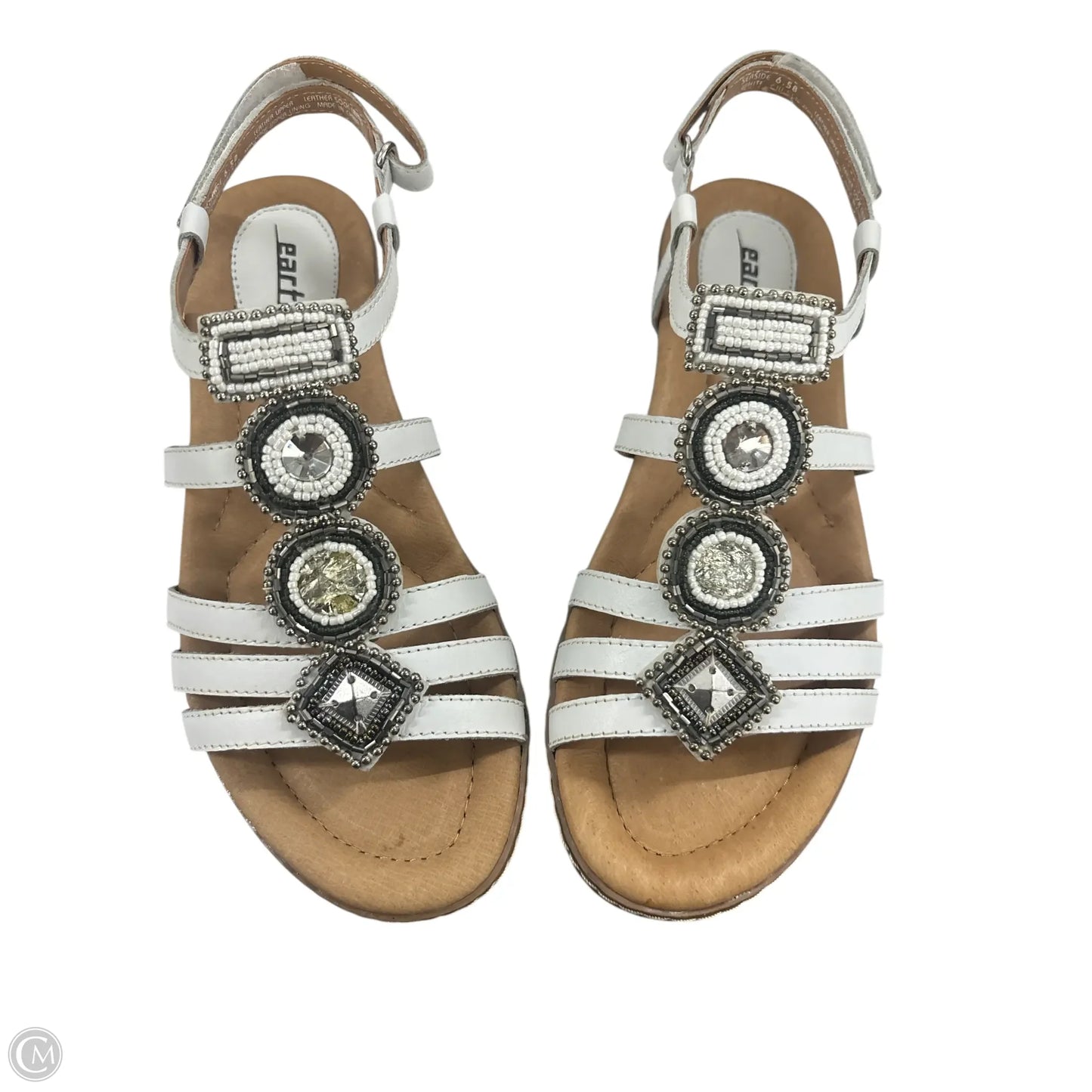 Sandals Flats By Earth In White, Size: 6.5