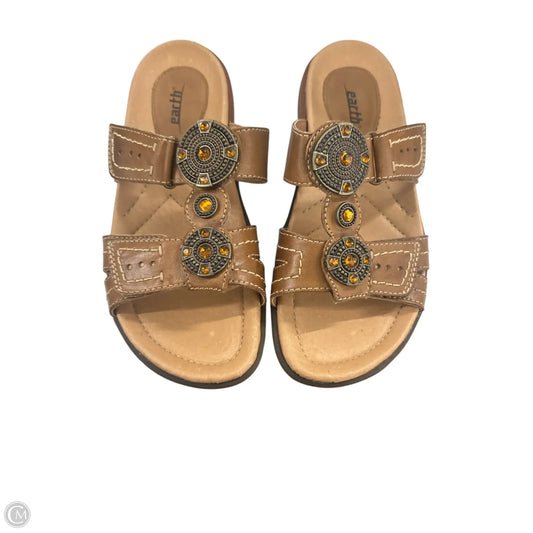 Sandals Flats By Earth In Tan, Size: 6.5