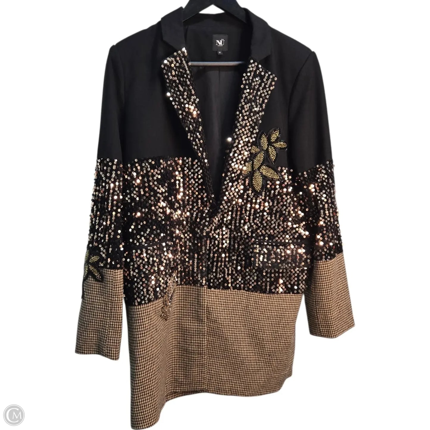 Blazer By Cma In Black & Gold, Size: M