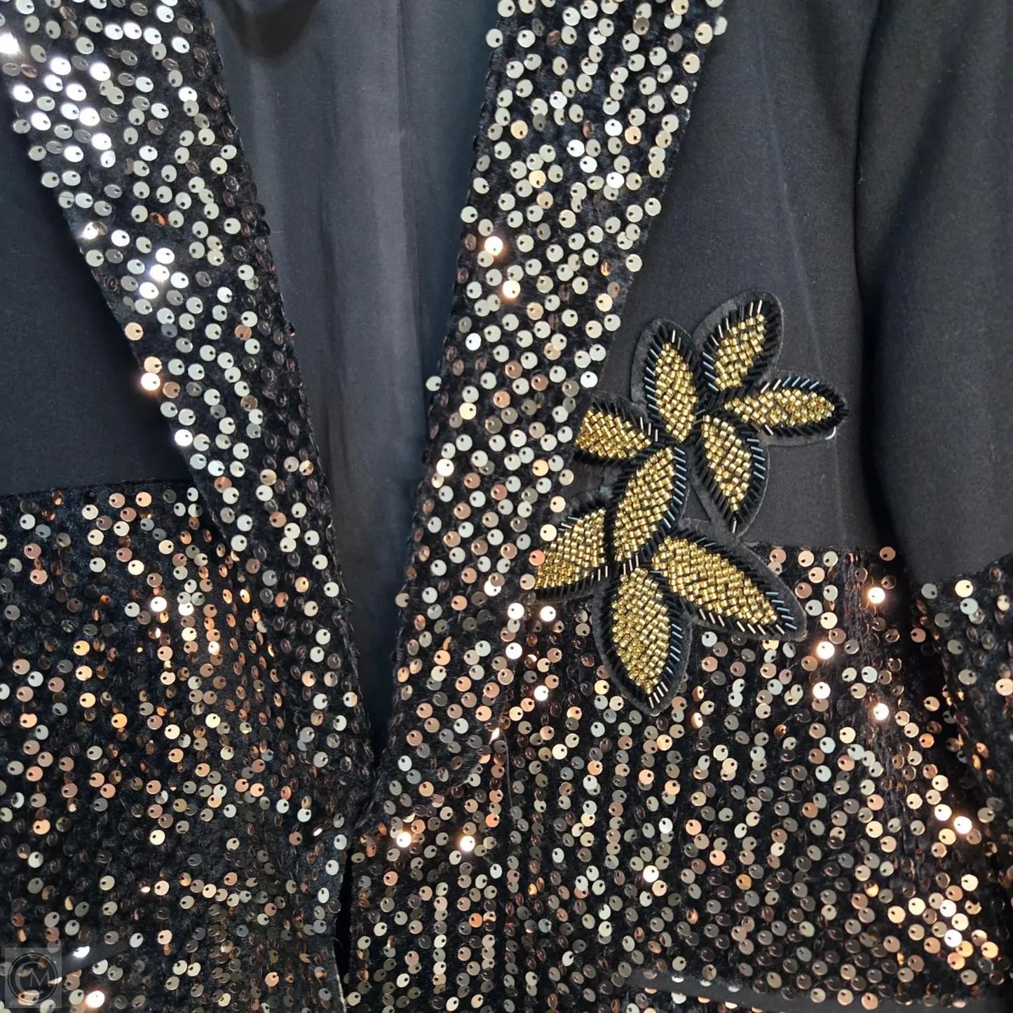Blazer By Cma In Black & Gold, Size: M