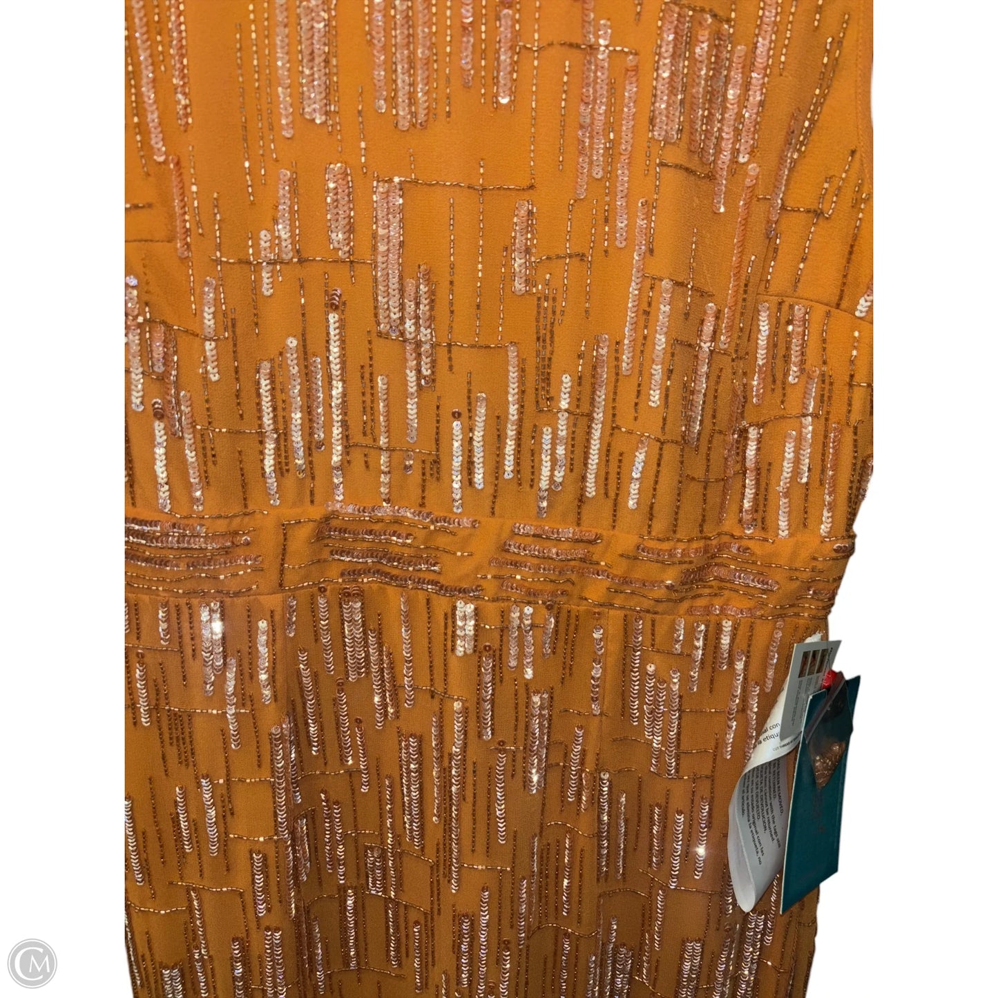 Dress Party Long By Mac Duggal In Orange, Size: 12
