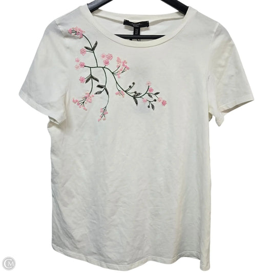 Top Short Sleeve Designer By Max Mara In Cream, Size: Xl