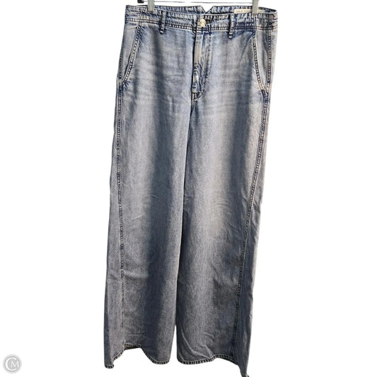 Jeans Wide Leg By Rag And Bone In Blue, Size: 10