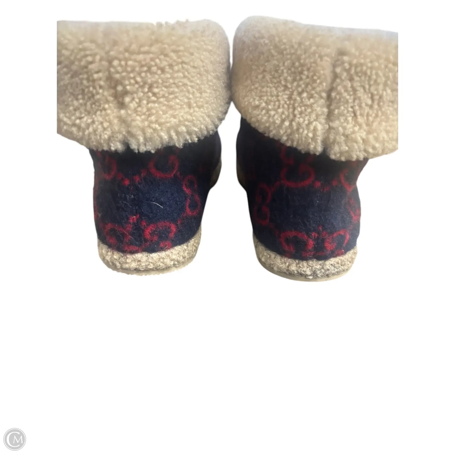 Boots Luxury Designer By Gucci In Blue & Red