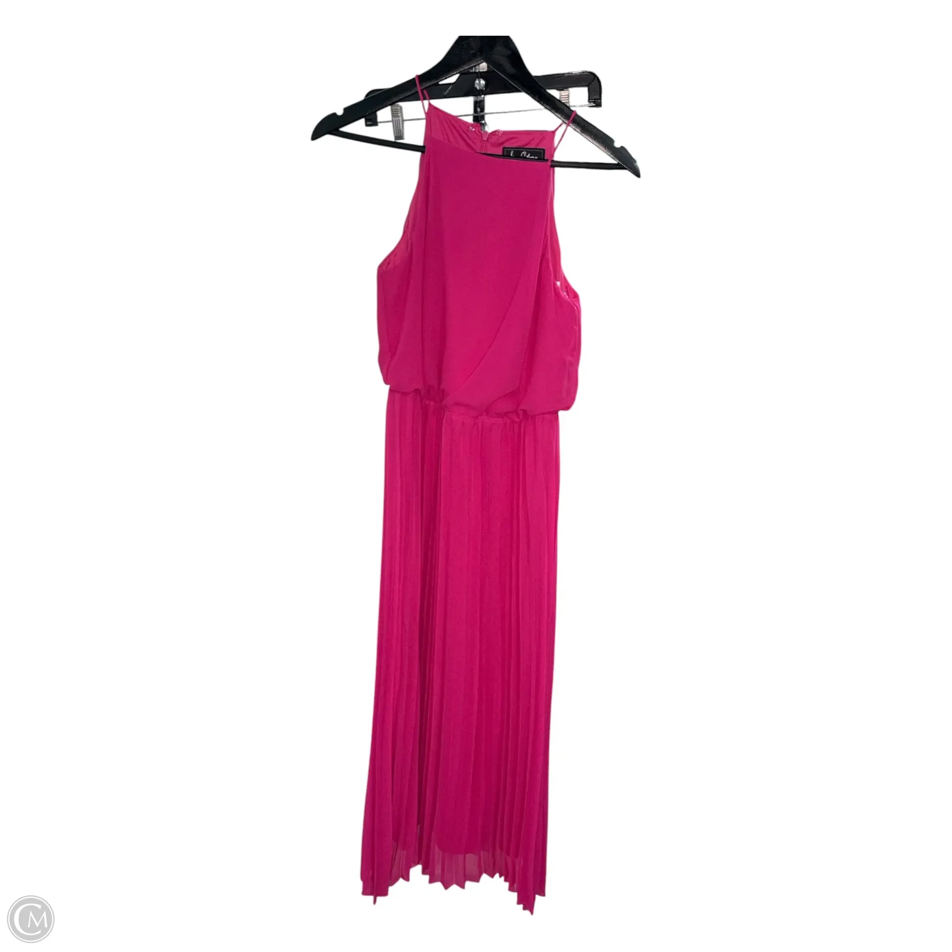 sam edelman pink dress Sam Edelman Women's Side Ruched Satin Maxi Dress - Pink
