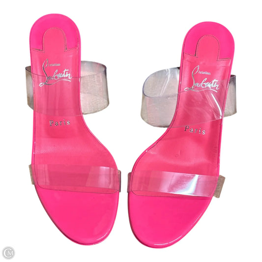 Sandals Luxury Designer By Christian Louboutin In Pink