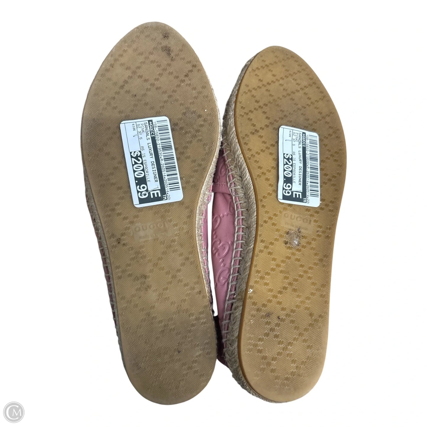 Sandals Luxury Designer By Gucci In Pink