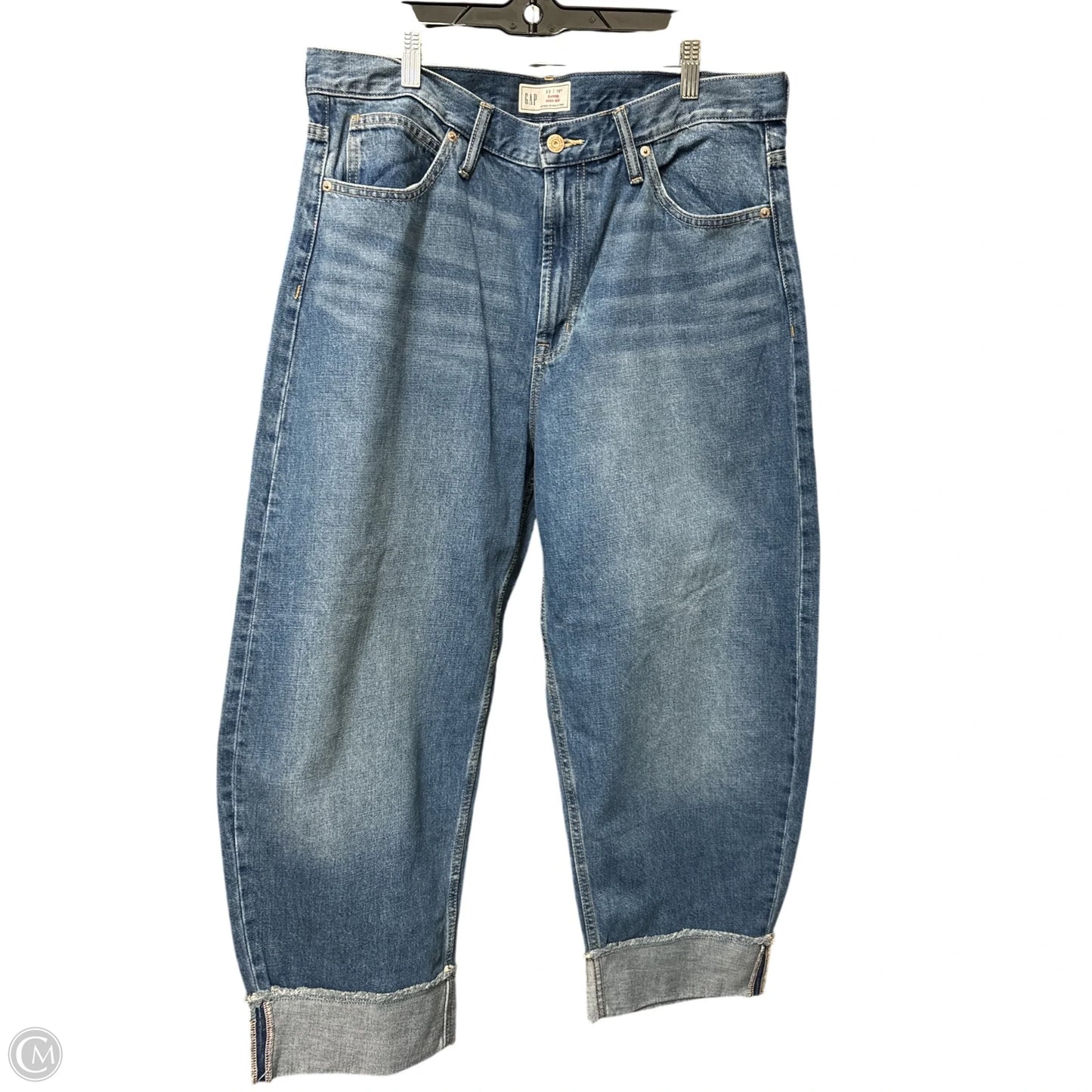 Jeans Wide Leg By Gap In Blue Denim, Size: 16
