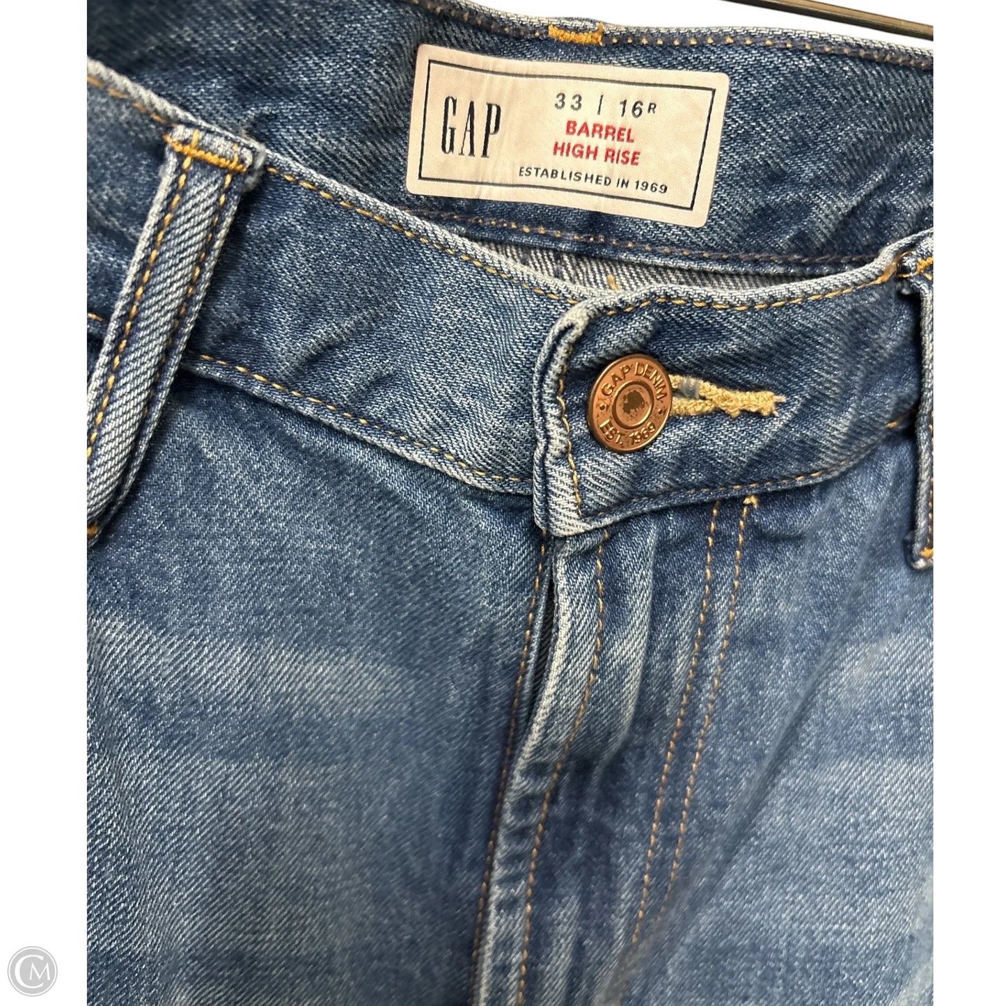 Jeans Wide Leg By Gap In Blue Denim, Size: 16