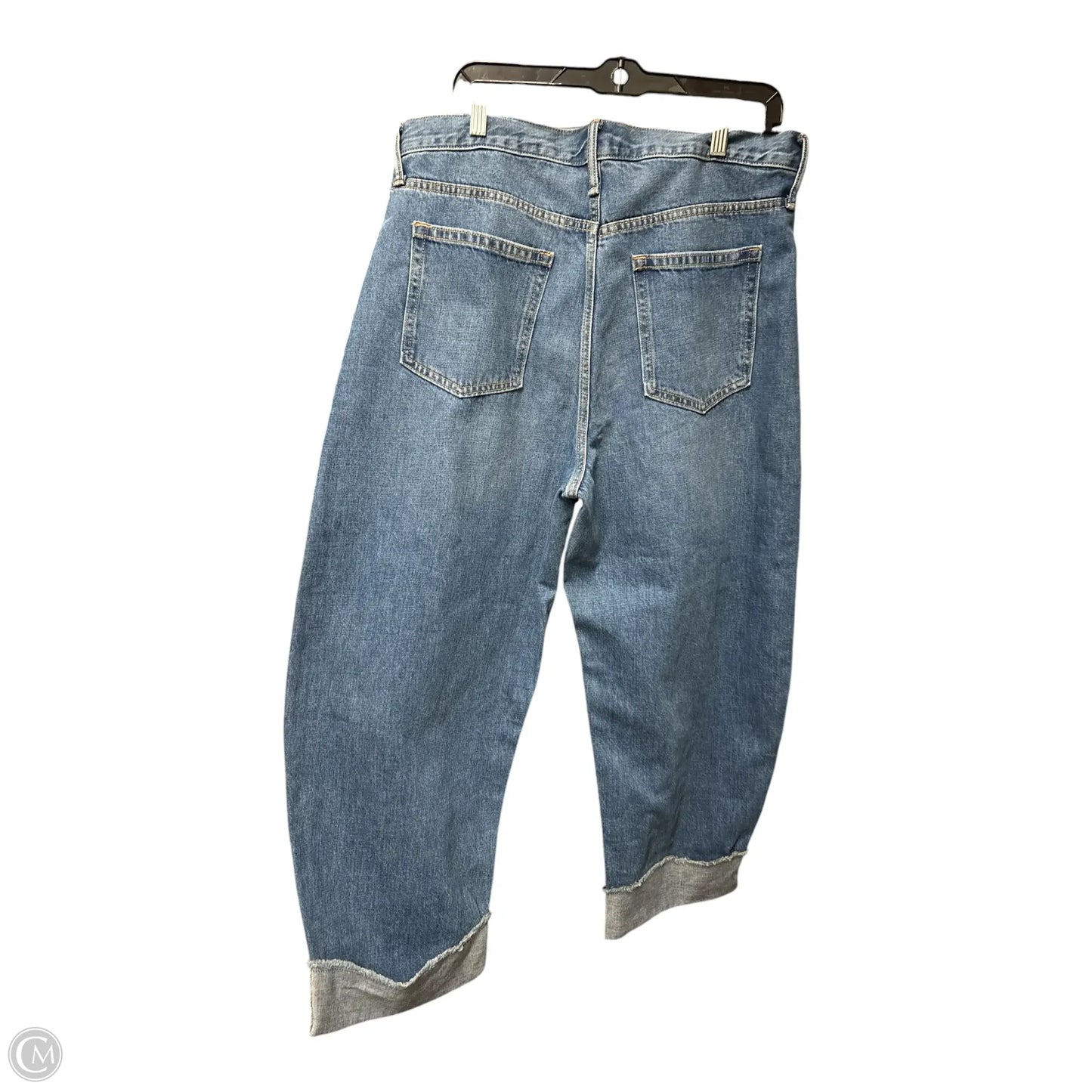 Jeans Wide Leg By Gap In Blue Denim, Size: 16