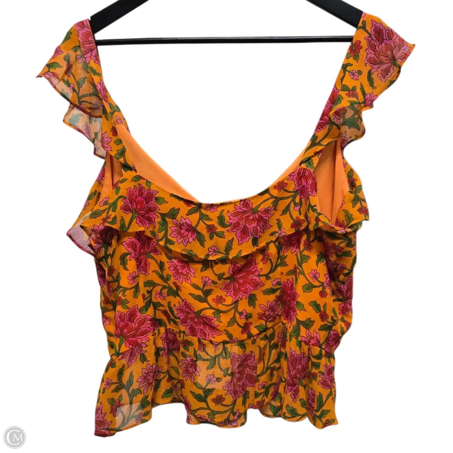 Top Sleeveless By Veronica Beard In Orange, Size: 16