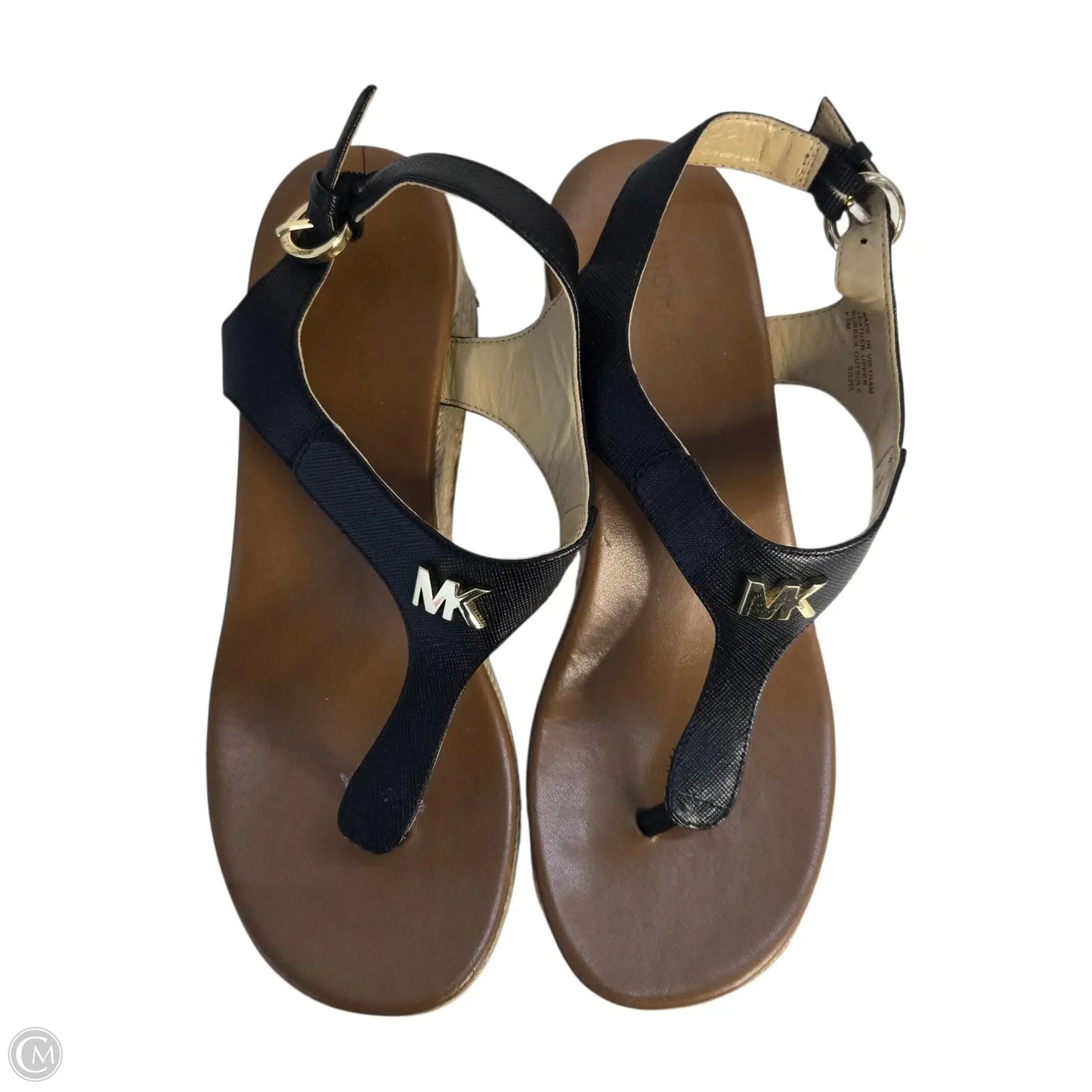Sandals Heels Wedge By Michael By Michael Kors In Black, Size: 6.5