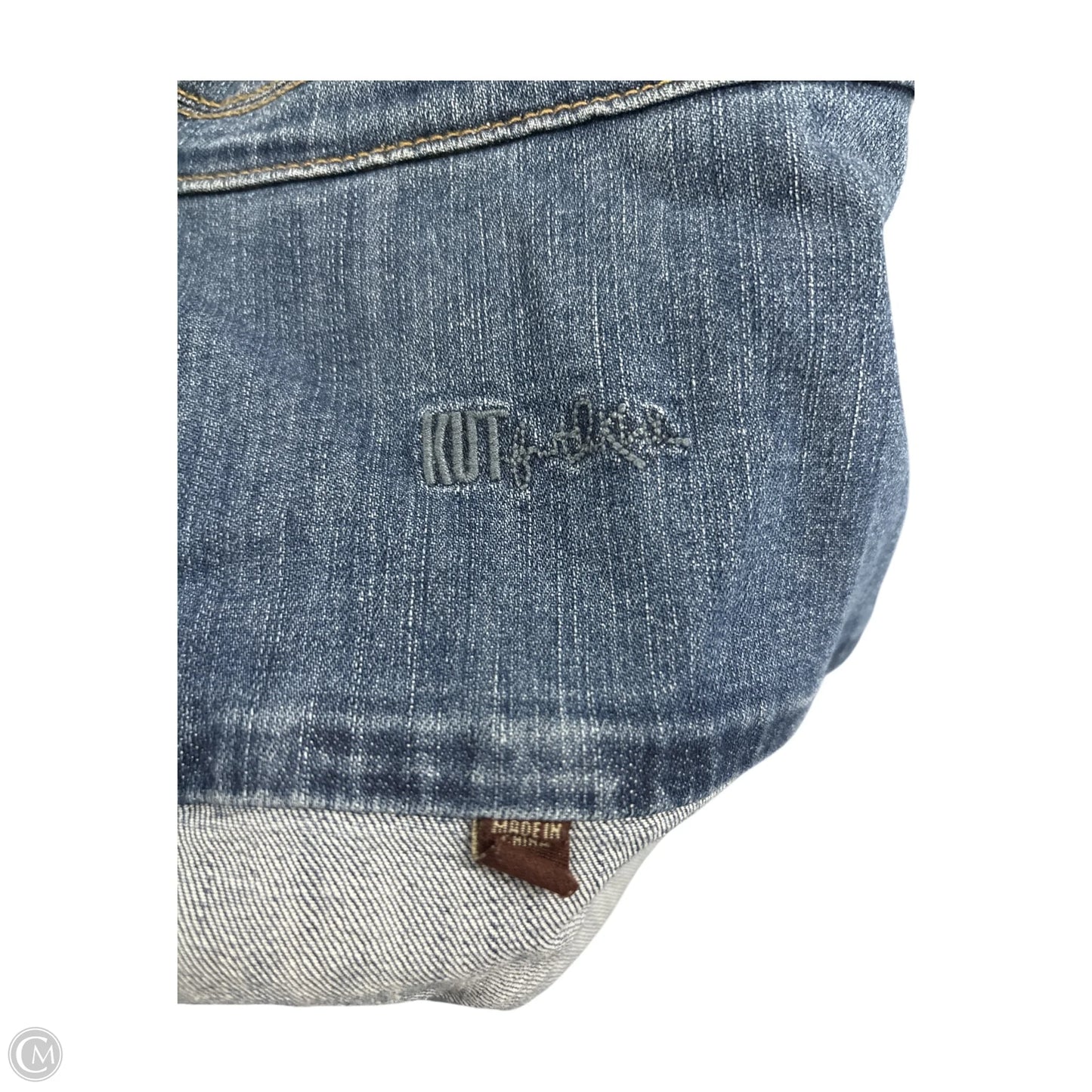 Jacket Denim By Kut In Blue, Size: Xl