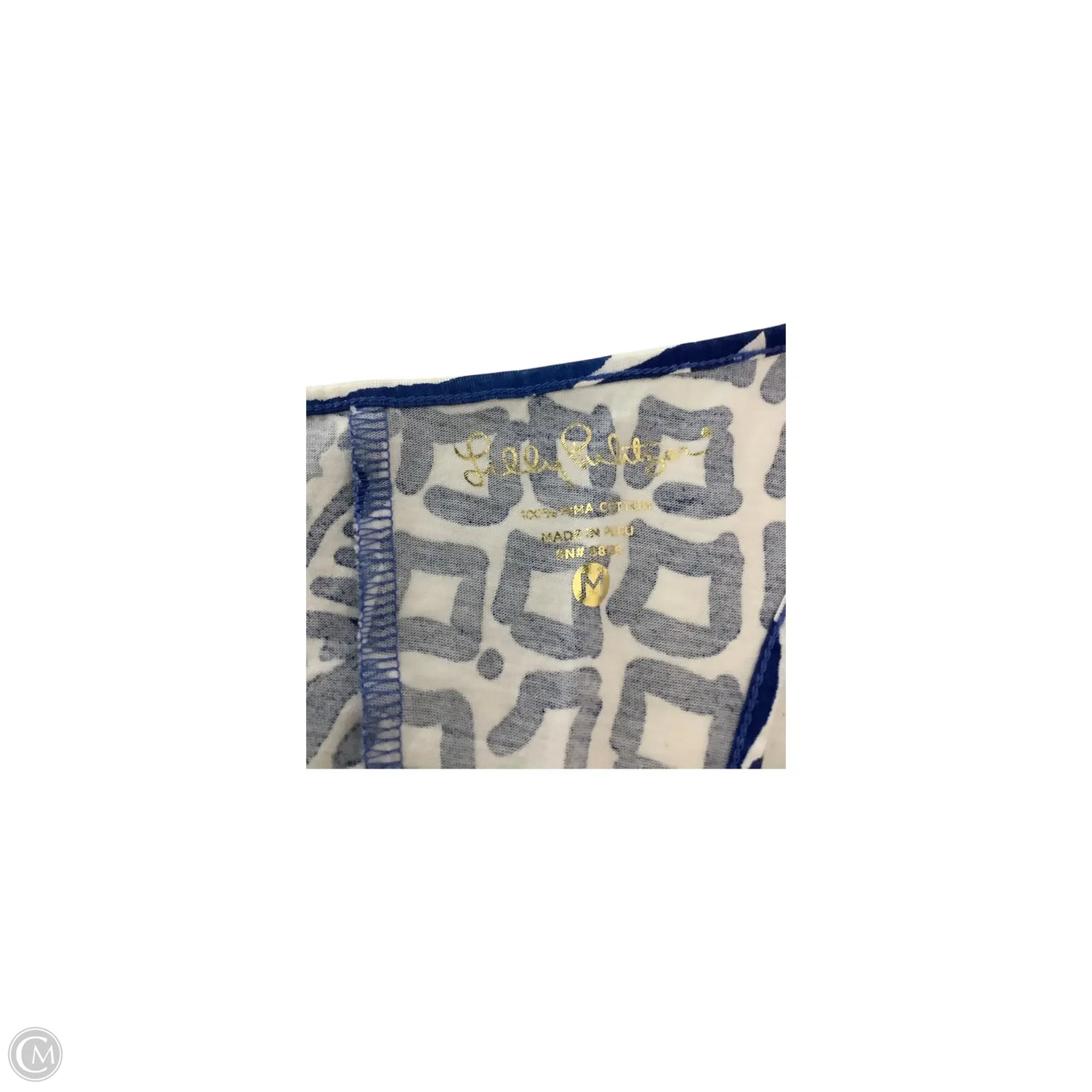 Dress Designer By Lilly Pulitzer In Blue & White, Size: M