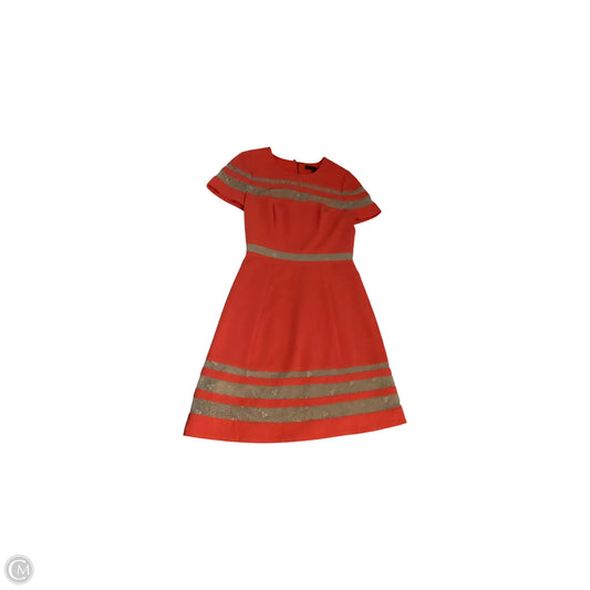 Dress Casual Midi By Bcbgmaxazria In Orange, Size: 6