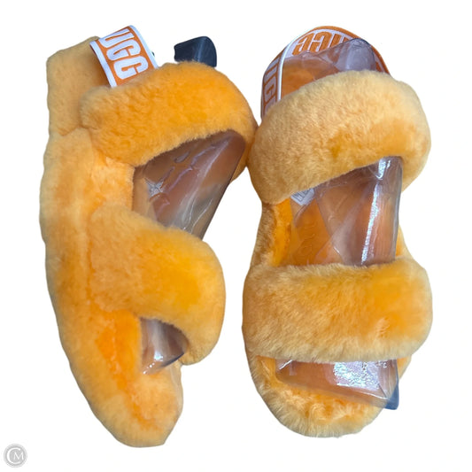 Slippers Designer By Ugg In Orange, Size: 7