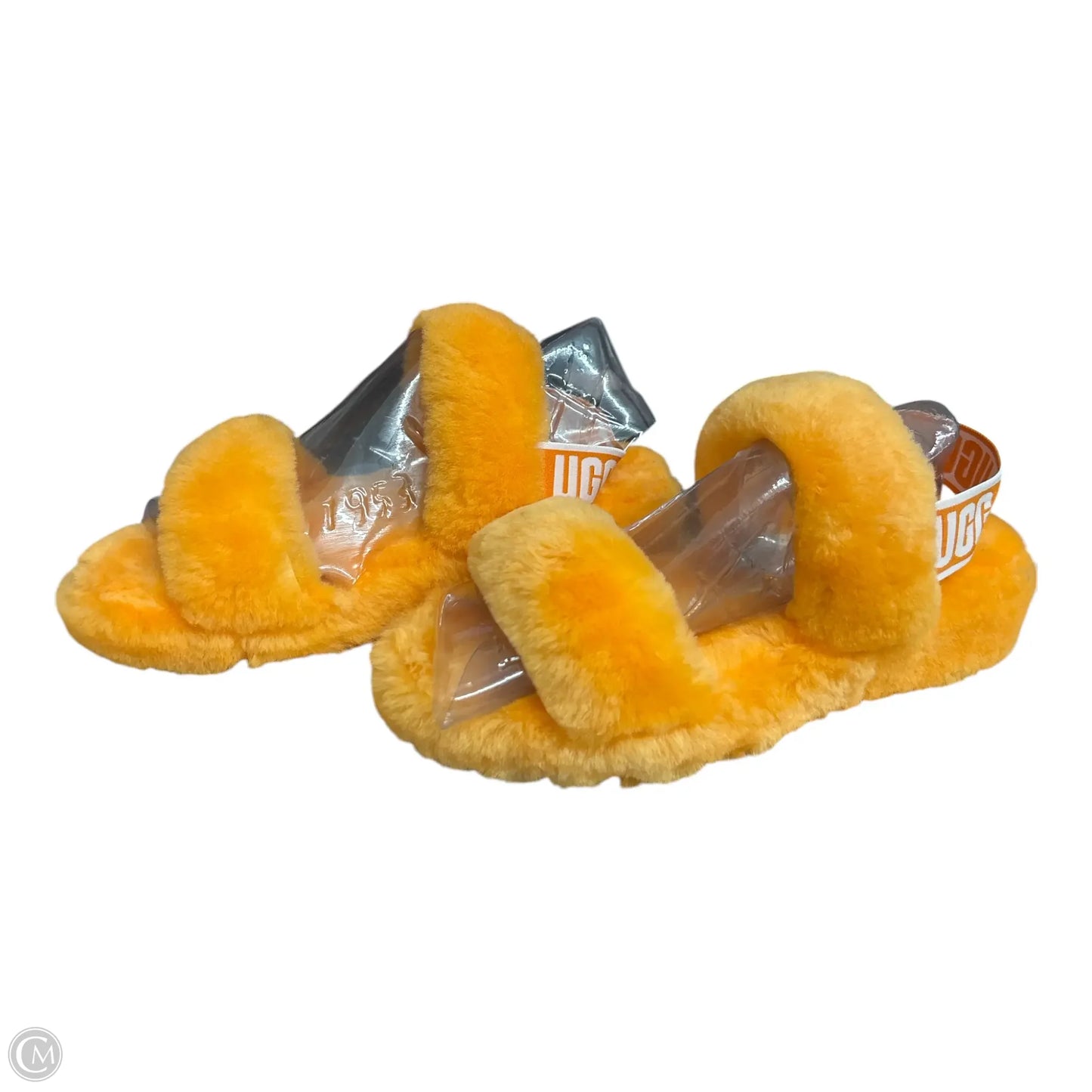 Slippers Designer By Ugg In Orange, Size: 7