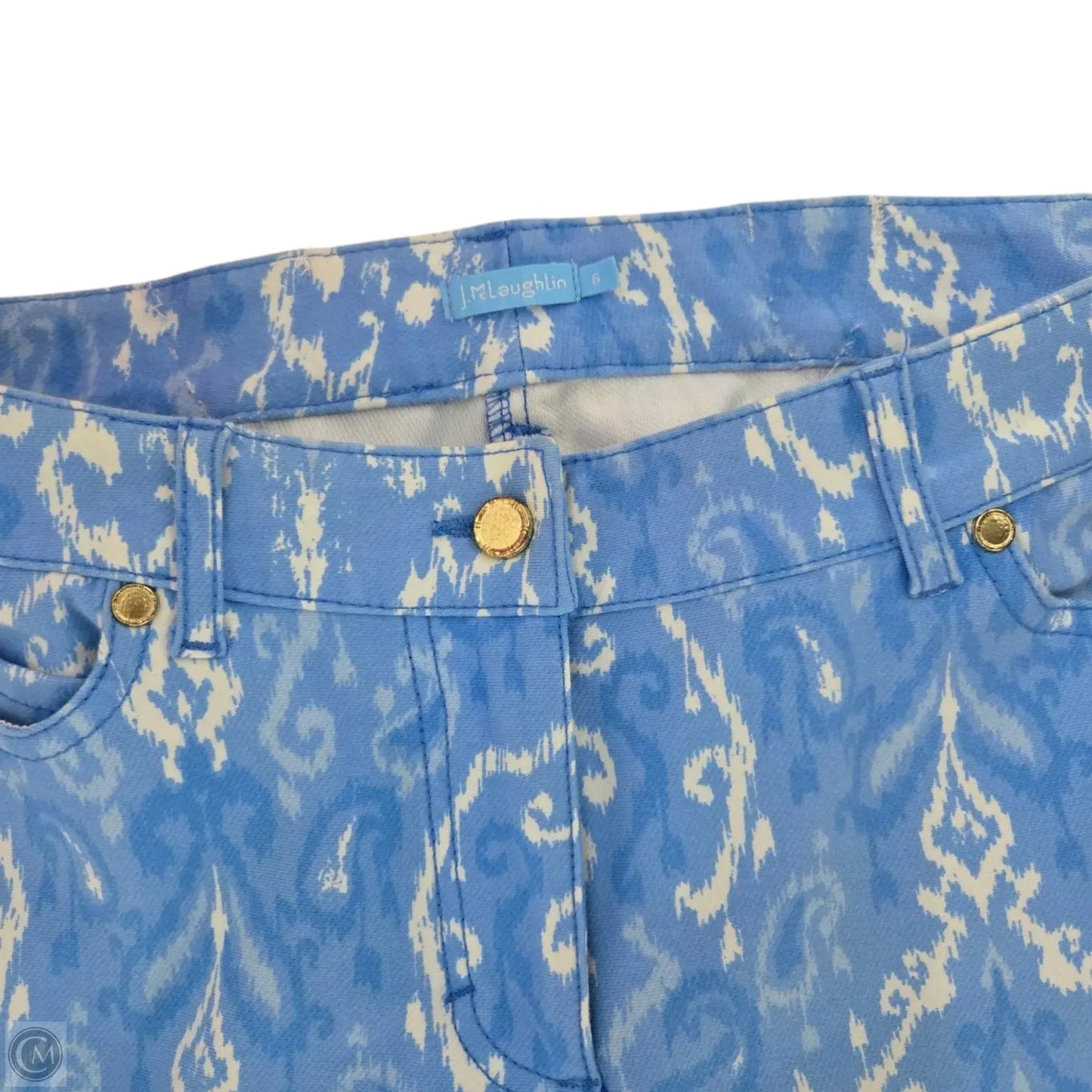 Jeans Jeggings By J Mclaughlin In Blue & White, Size: 6