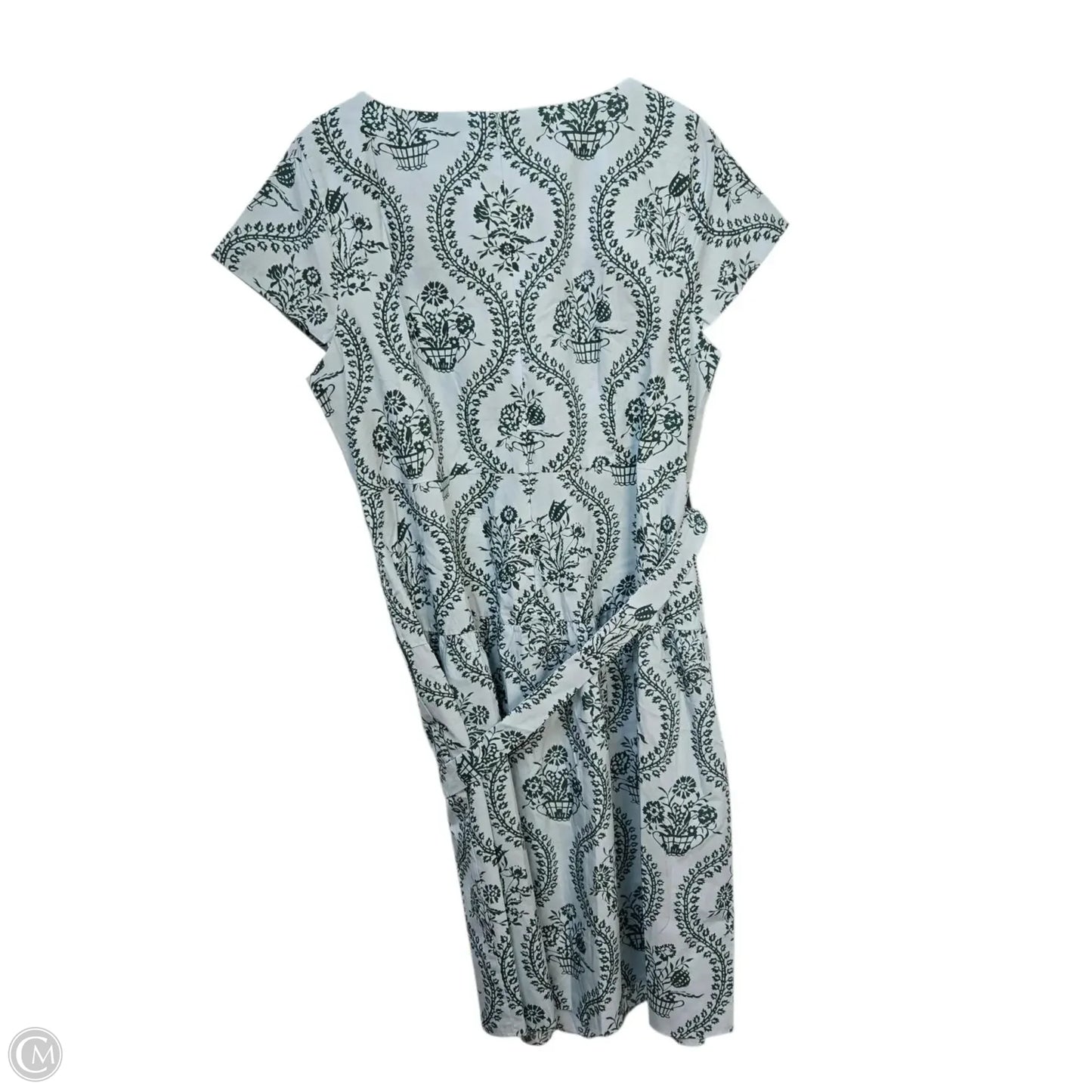 Dress Casual Midi By Talbots In Blue & Green, Size: 18