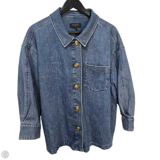 Jacket Denim By Talbots In Blue Denim, Size: 1x