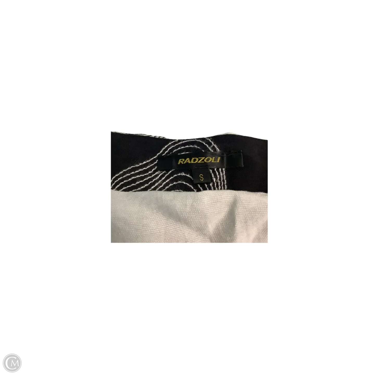 Top Short Sleeve By Radzoli In Black & White, Size: S
