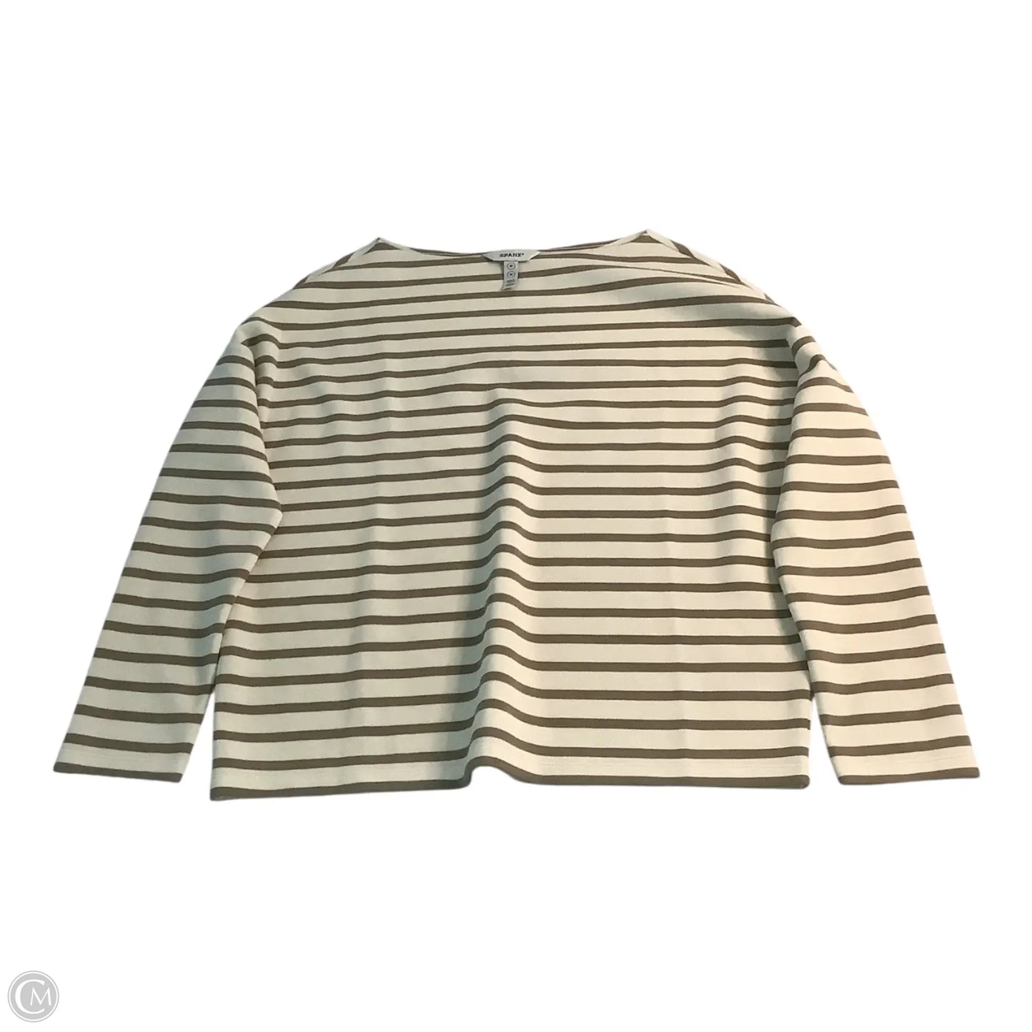 Top Long Sleeve Basic By Spanx In Striped Pattern, Size: M