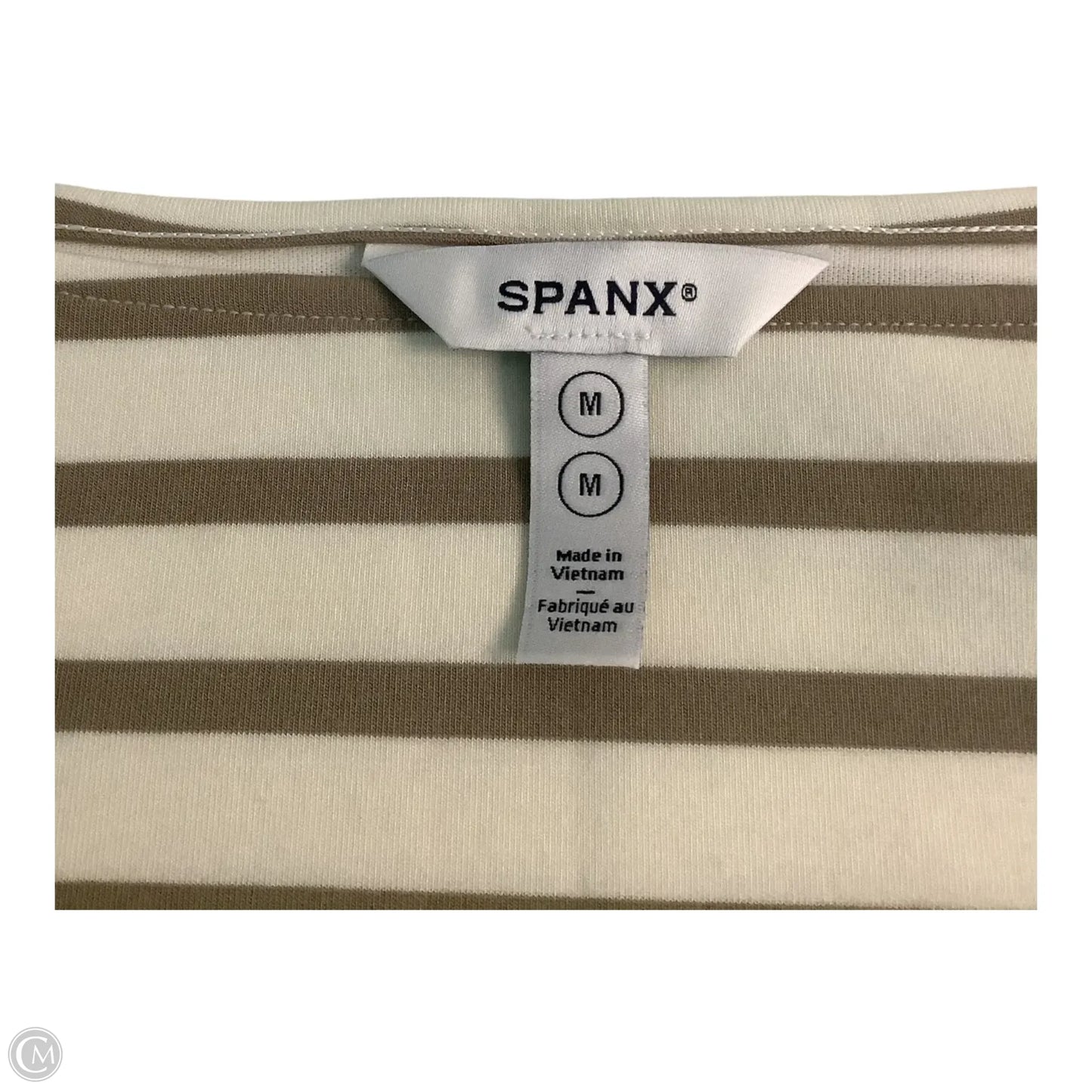 Top Long Sleeve Basic By Spanx In Striped Pattern, Size: M