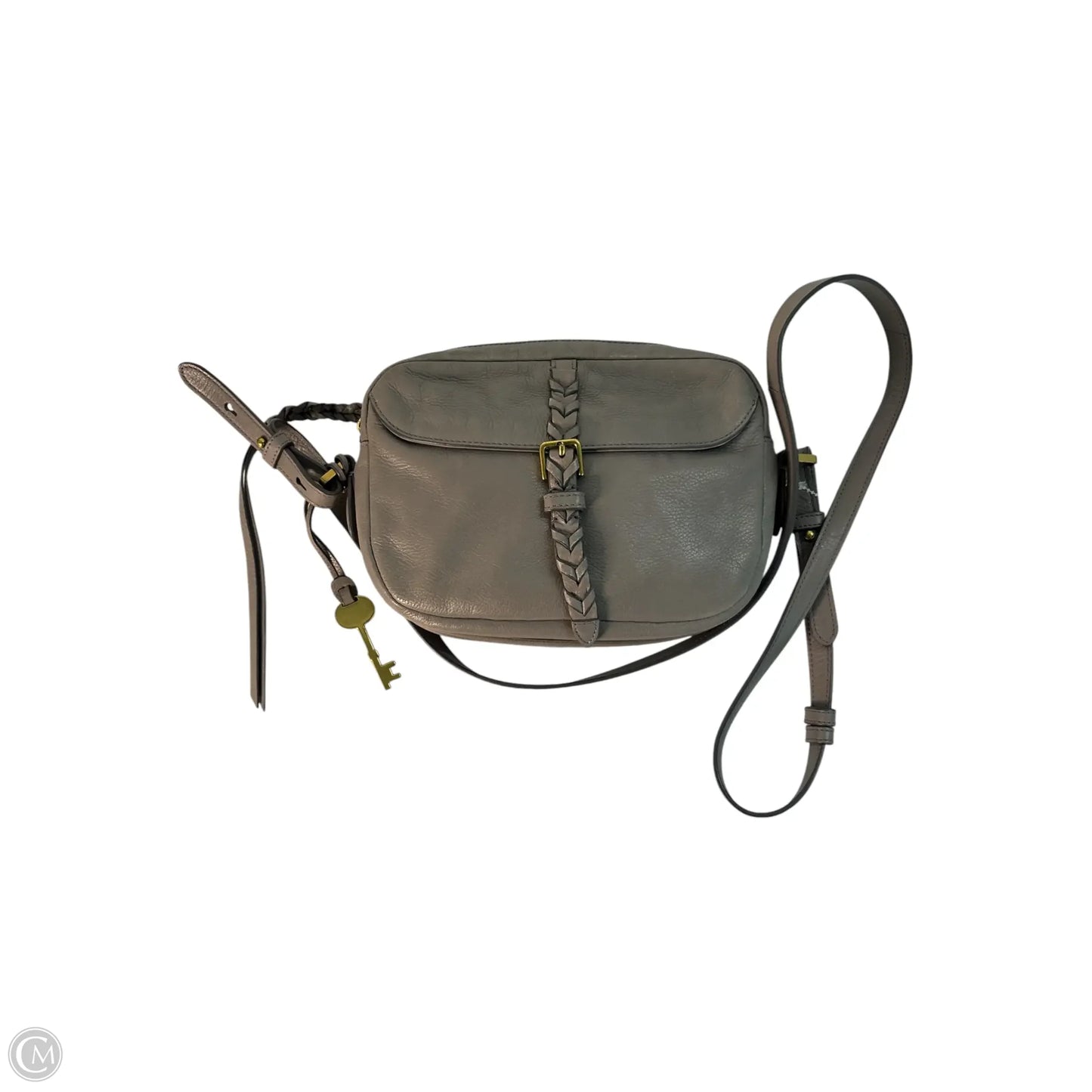 Handbag Leather By Fossil, Size: Small