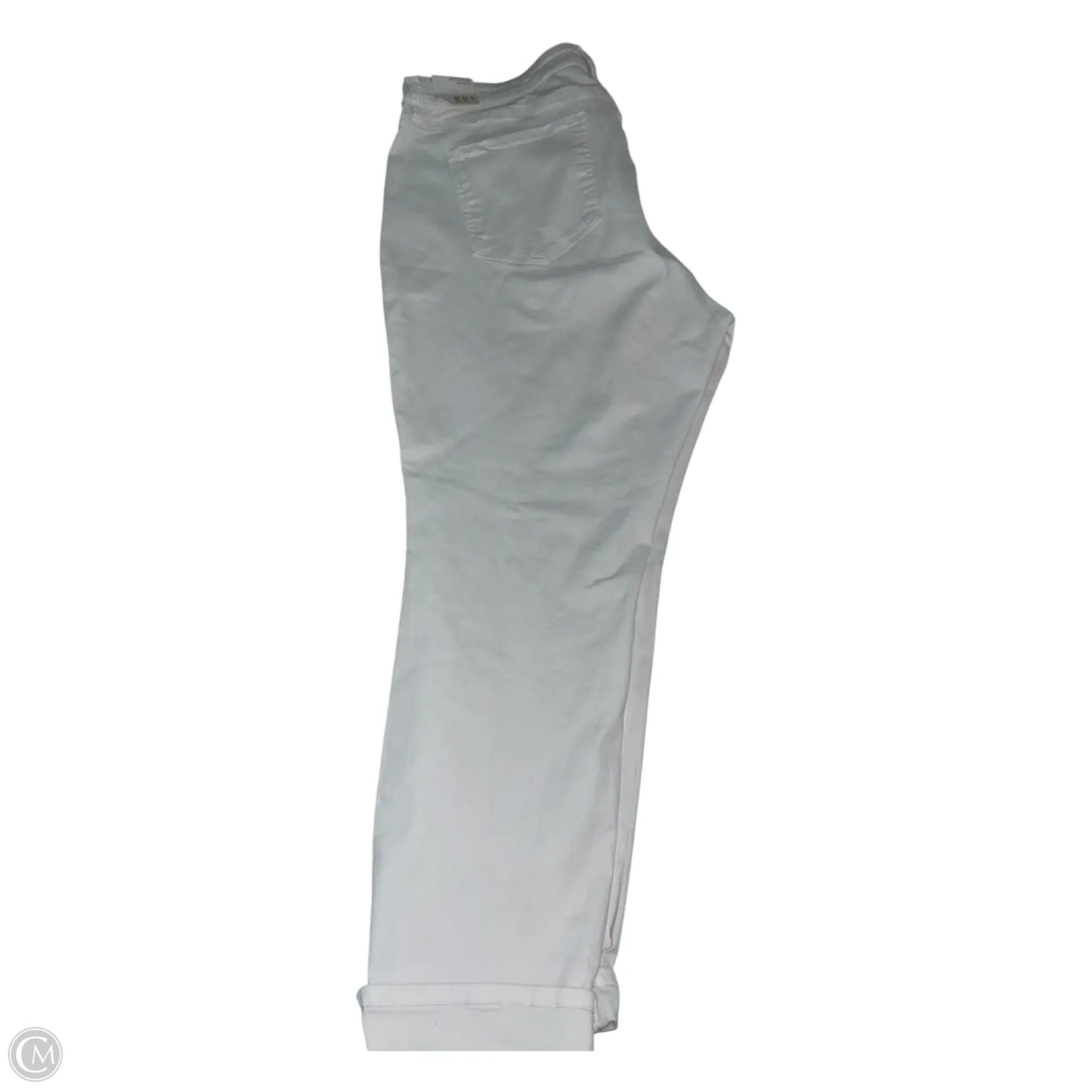 Jeans Boyfriend By Kut In White, Size: 18