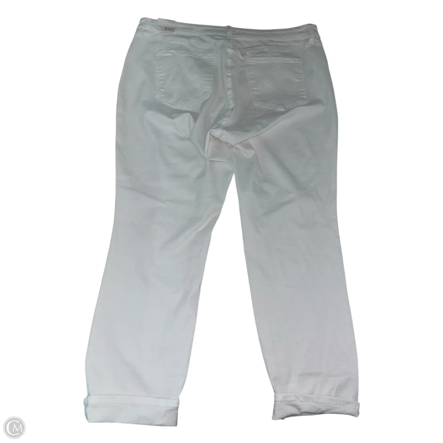 Jeans Boyfriend By Kut In White, Size: 18