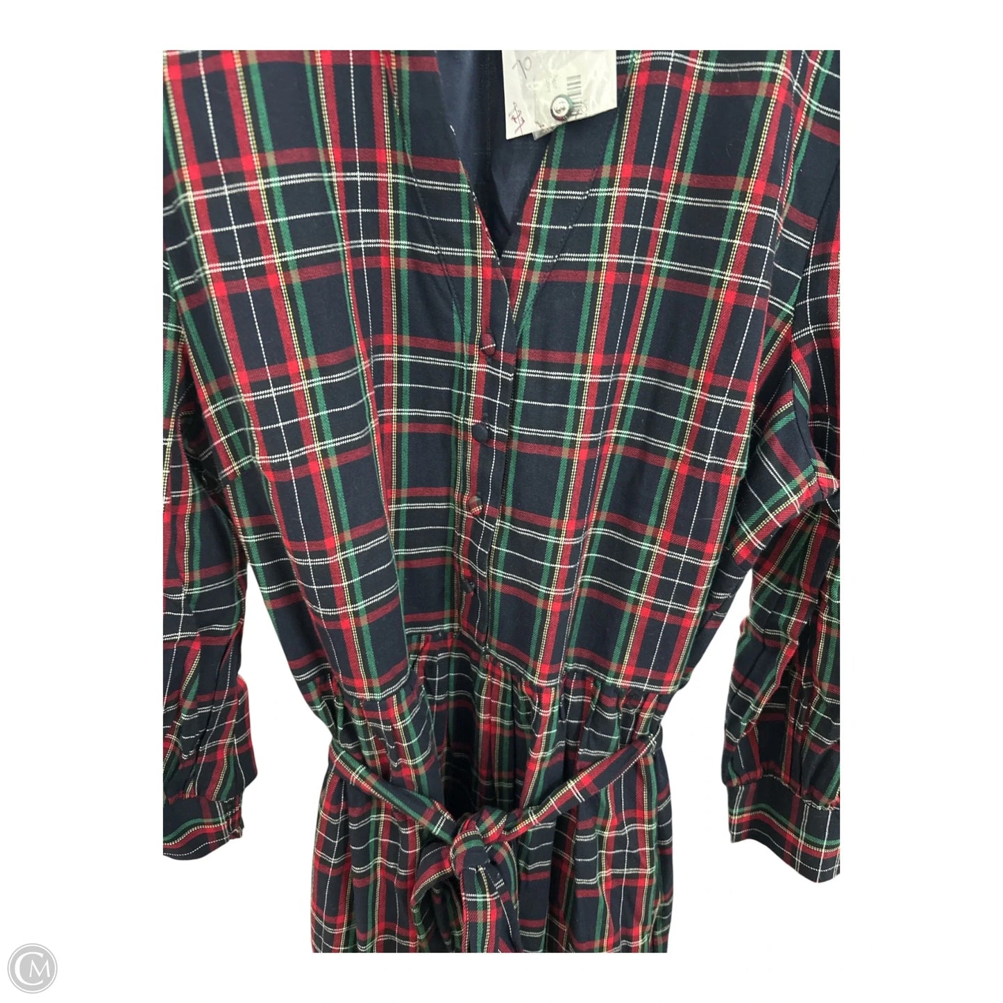 Dress Casual Maxi By Sugar Lips In Plaid Pattern, Size: L