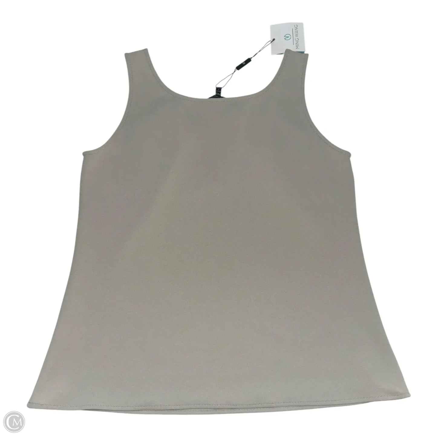Top Sleeveless Basic By Ming Wang In Tan, Size: Xsp