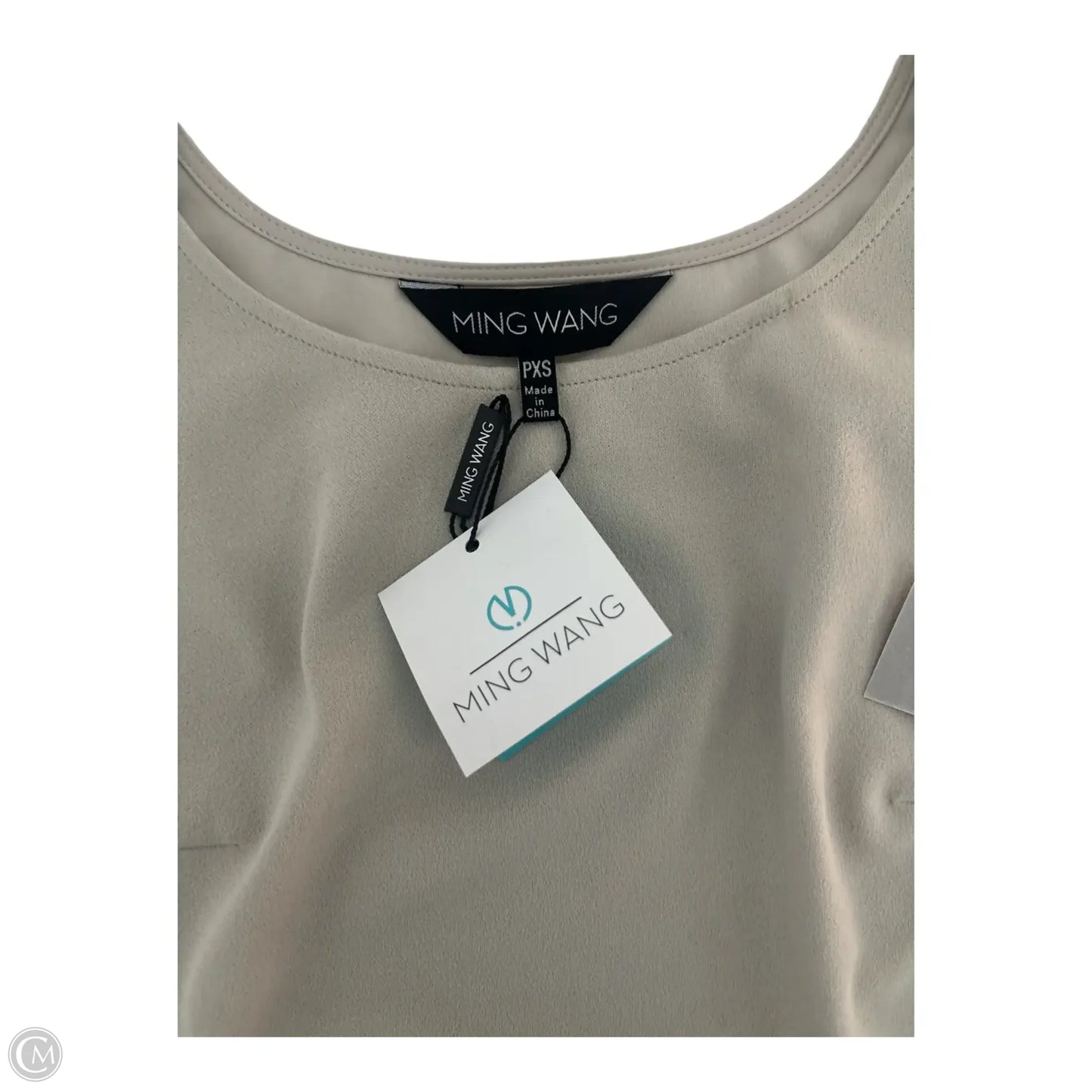 Top Sleeveless Basic By Ming Wang In Tan, Size: Xsp