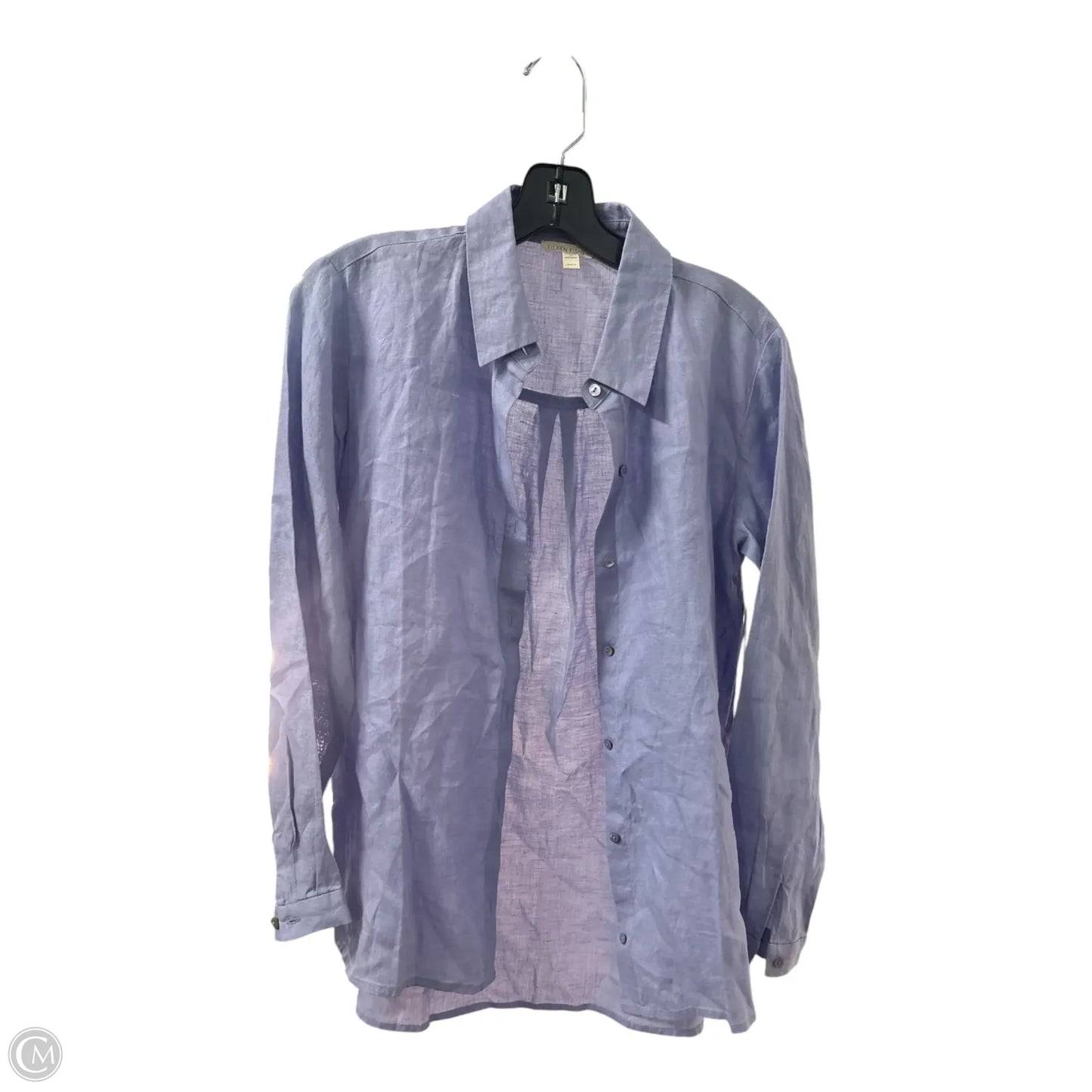 Top Long Sleeve Basic By Eileen Fisher In Blue, Size: Sp