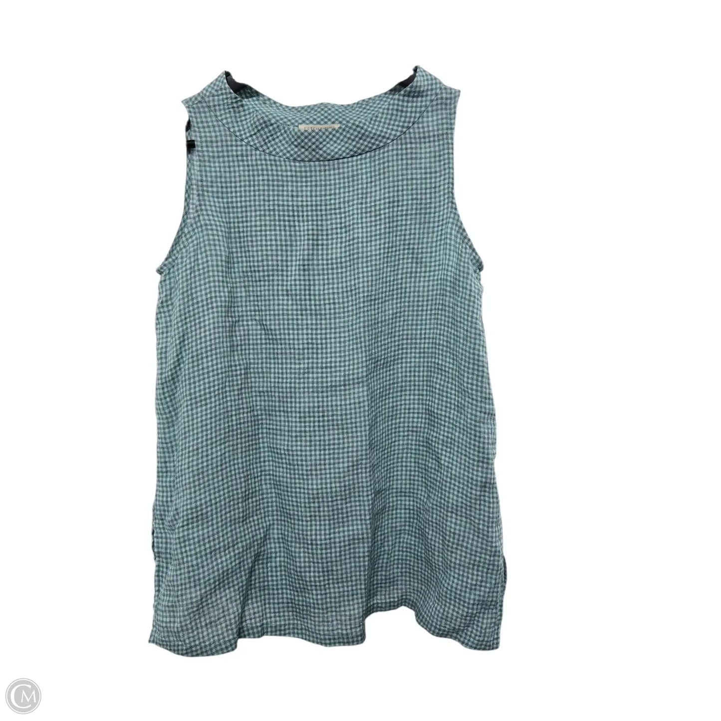 Top Sleeveless Basic By Eileen Fisher In Checkered Pattern, Size: Sp