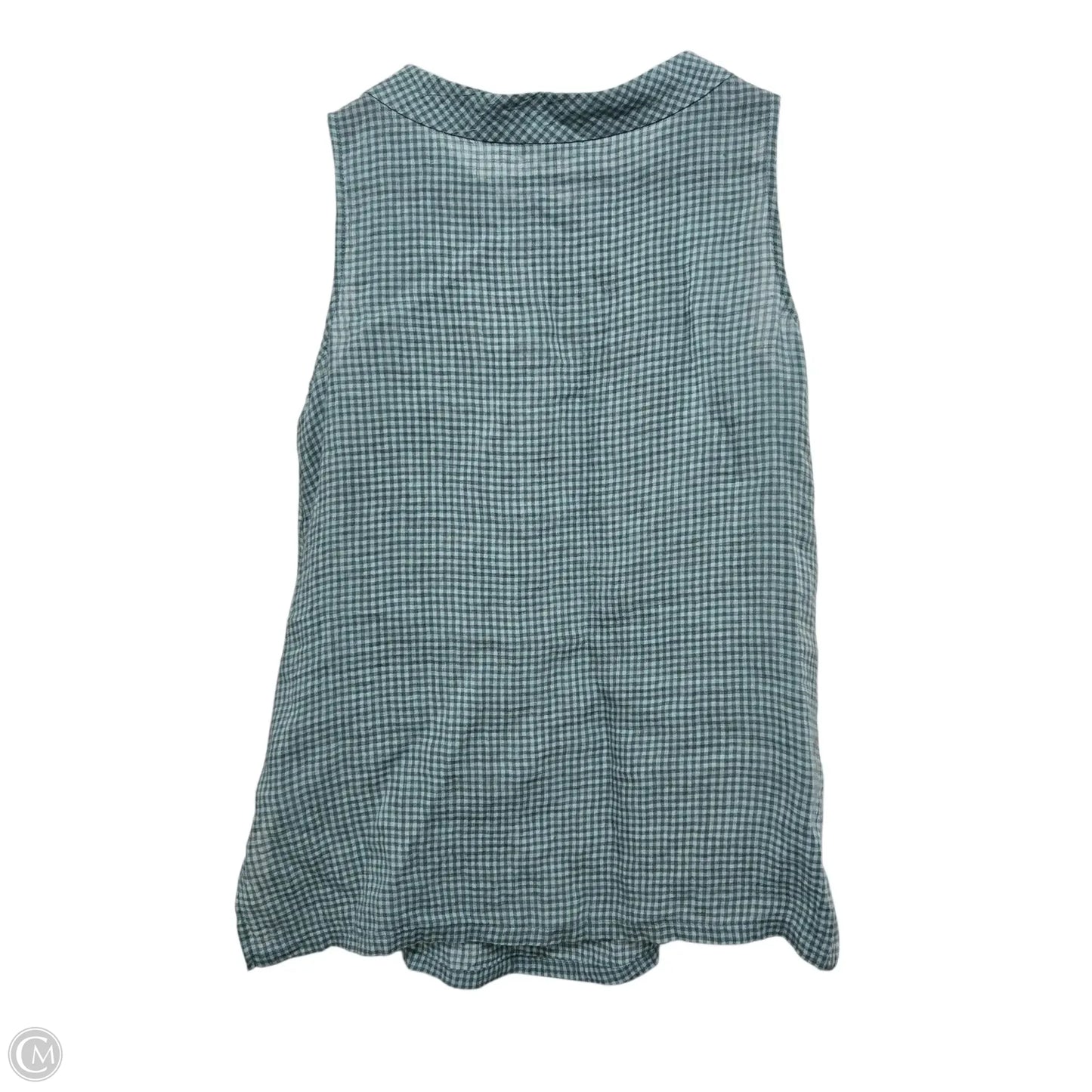 Top Sleeveless Basic By Eileen Fisher In Checkered Pattern, Size: Sp