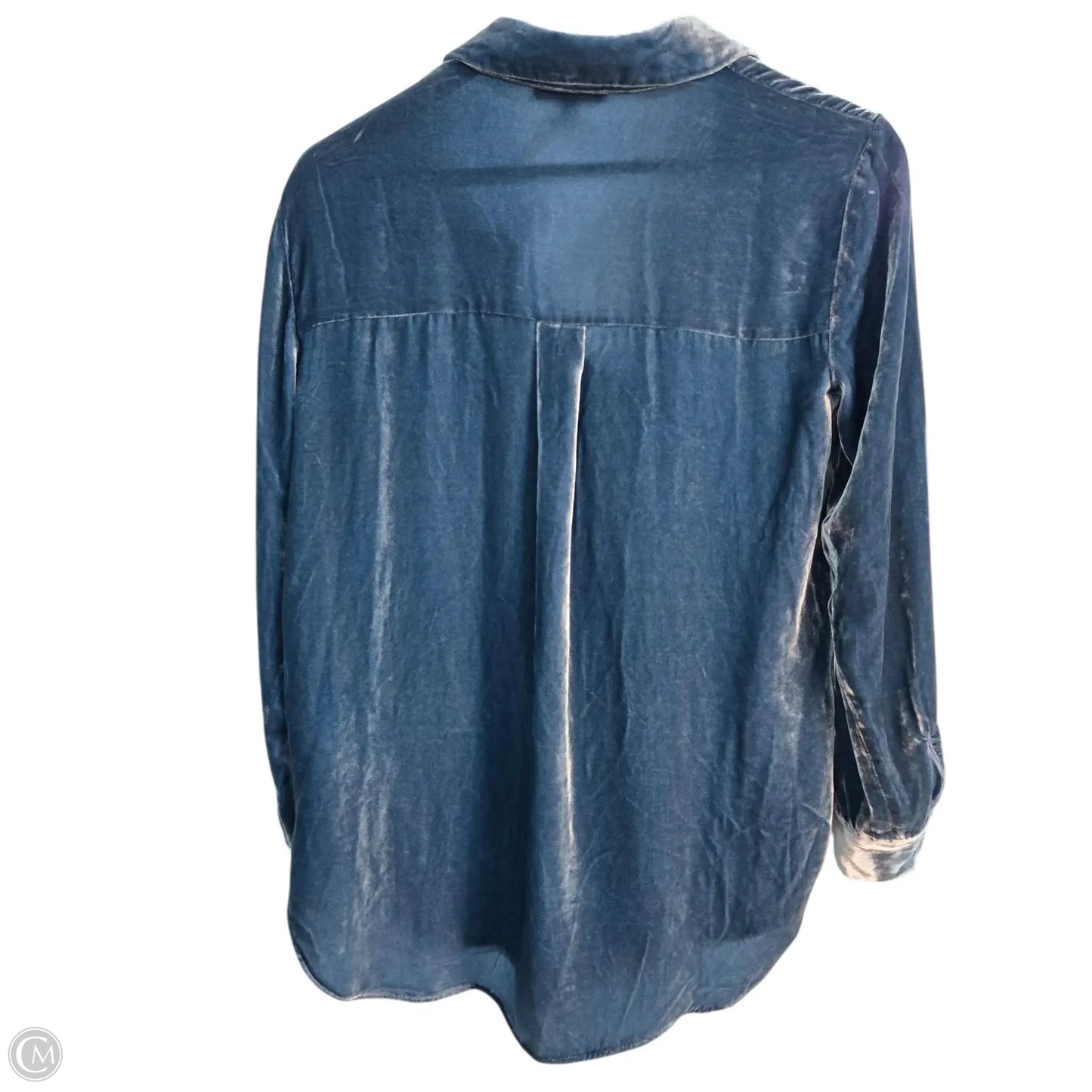 Top Long Sleeve Basic By Eileen Fisher In Blue, Size: Xxs
