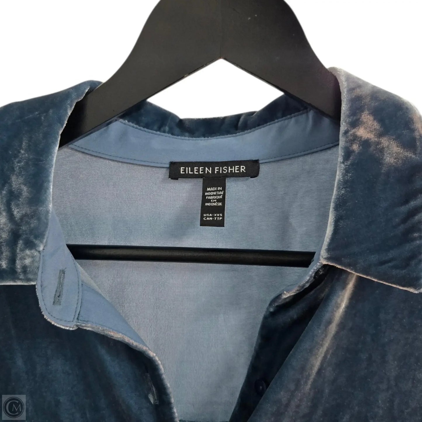 Top Long Sleeve Basic By Eileen Fisher In Blue, Size: Xxs