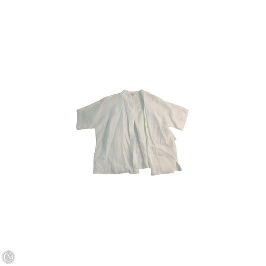 Top Short Sleeve Basic By Eileen Fisher In White, Size: Xs