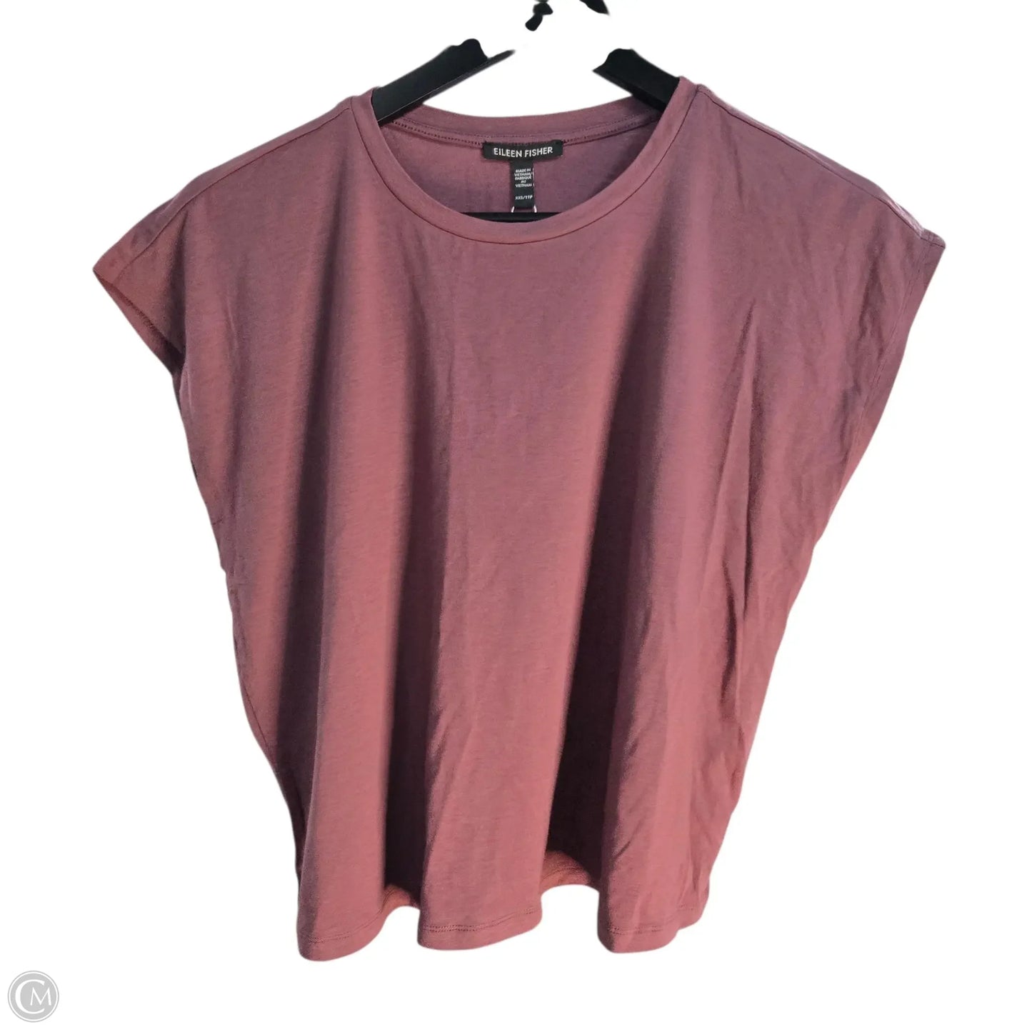 Top Short Sleeve Basic By Eileen Fisher In Mauve, Size: Xxs