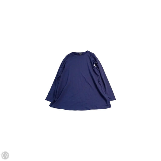 Top Long Sleeve Basic By Eileen Fisher In Navy, Size: Xxs