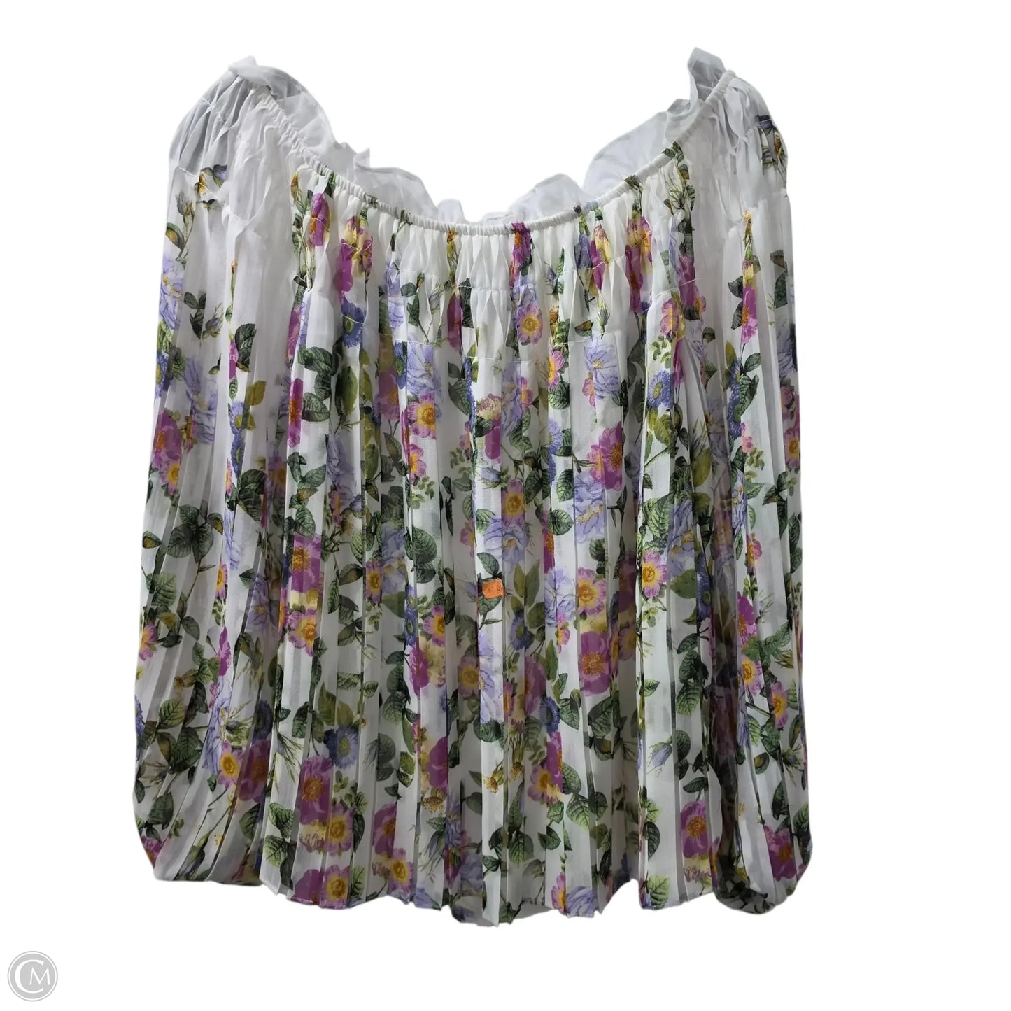Top Long Sleeve By White House Black Market In Floral Print, Size: M