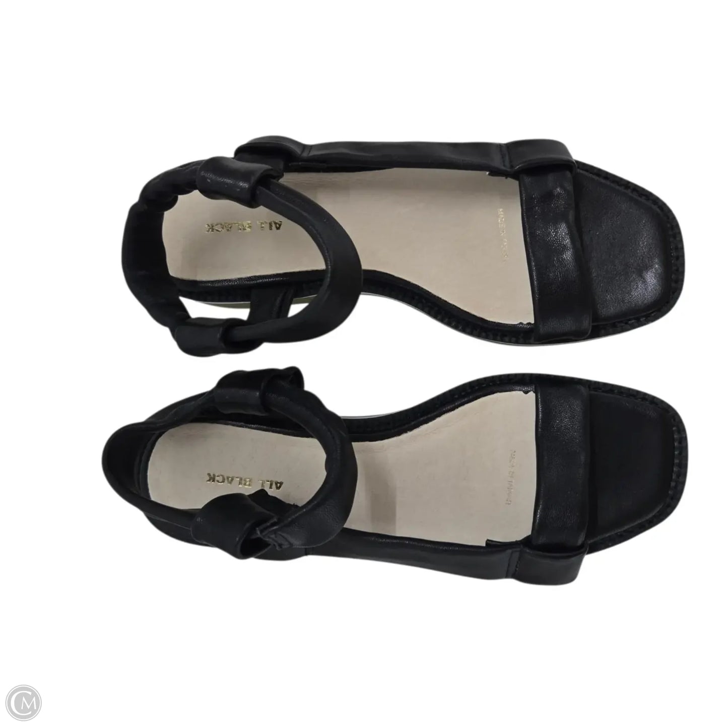 Sandals Flats By Clothes Mentor In Black, Size: 7