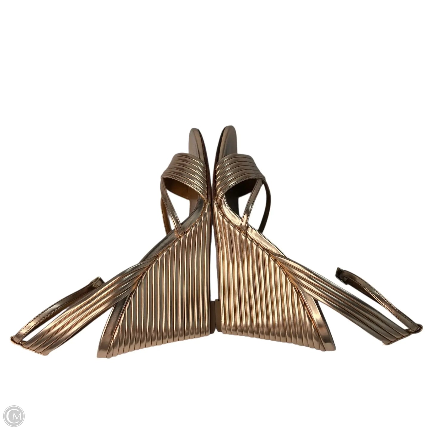 Sandals Designer By Aquazzura In Rose Gold
