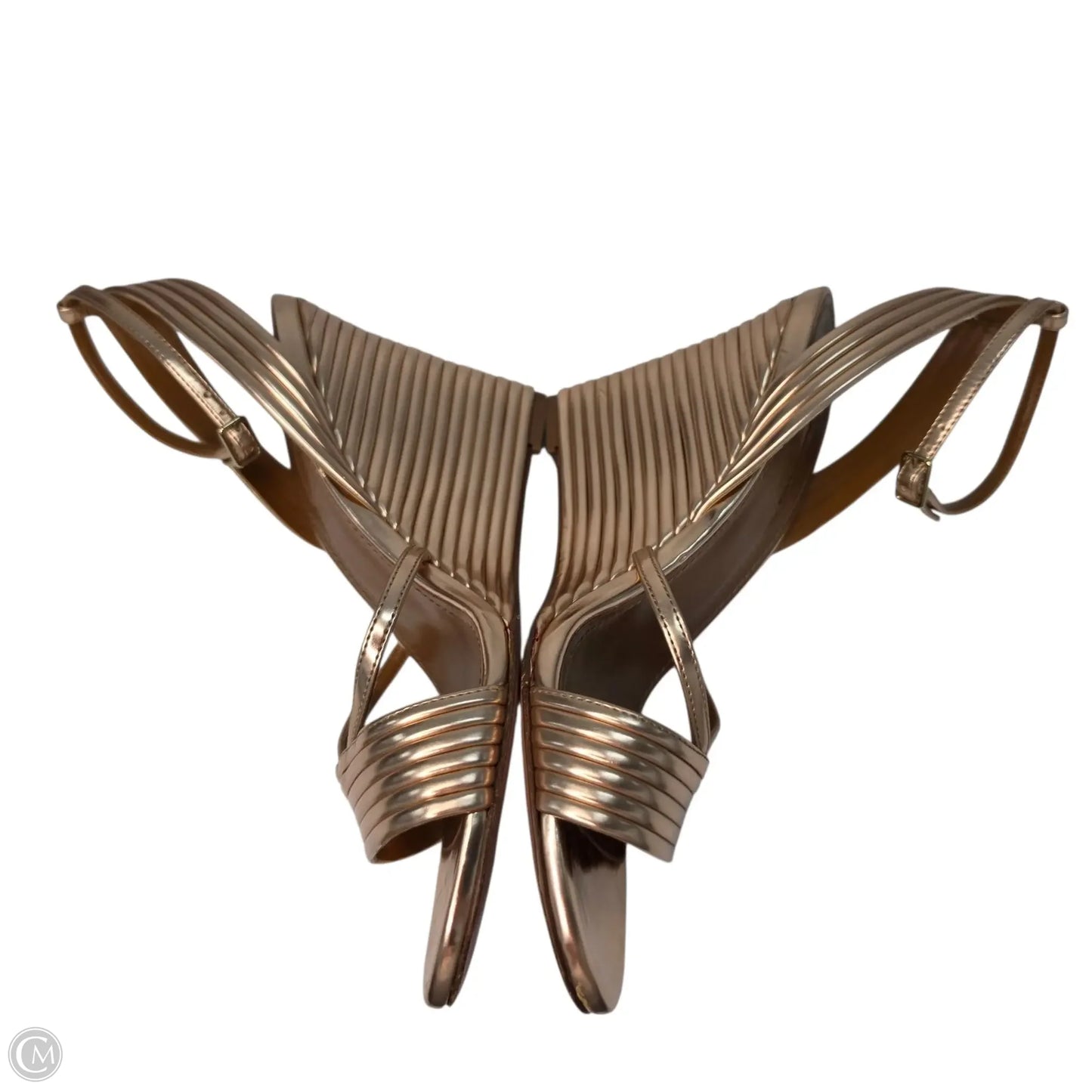 Sandals Designer By Aquazzura In Rose Gold