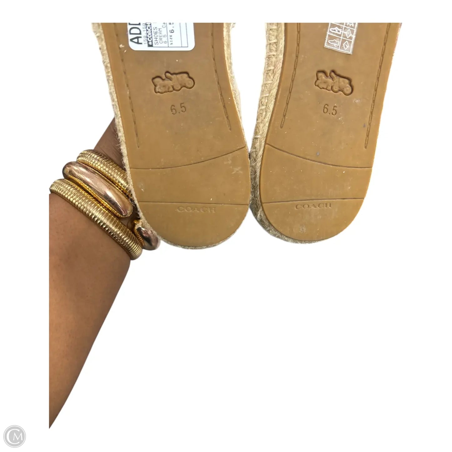 Shoes Designer By Coach In Cream, Size: 6.5